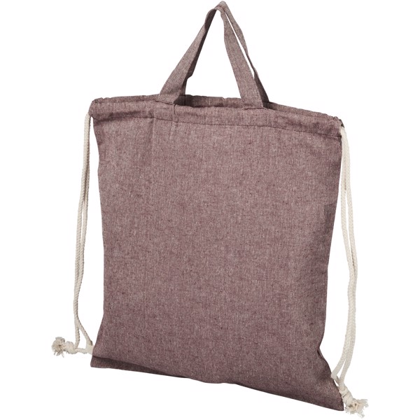 Pheebs 150 g/m² recycled drawstring bag 6L - Heather Maroon
