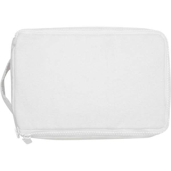 Pack 500 g/m² Aware™ recycled toiletry organiser - White