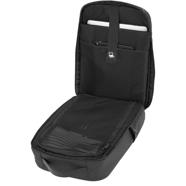 SCX.design L12 shield backpack with built-in 10.000 mAh power bank and 3-in-1 charging cable