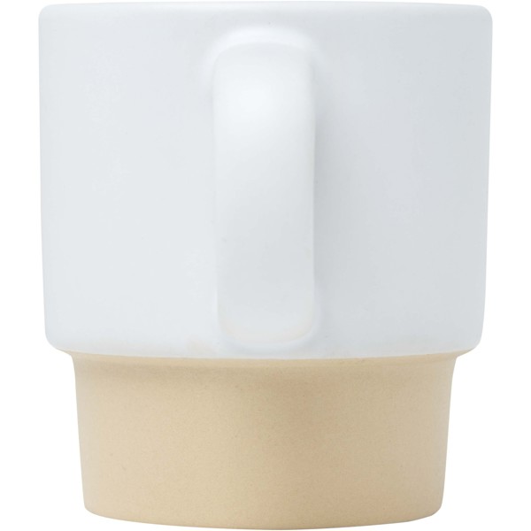 Olympia 130 ml stackable expresso cup with clay bottom - White