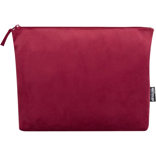 Swift GRS recycled velvet toiletry bag set - Burgundy