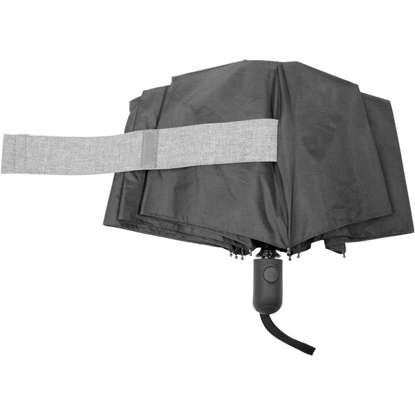 Gisele 21" heathered auto open umbrella - Solid black