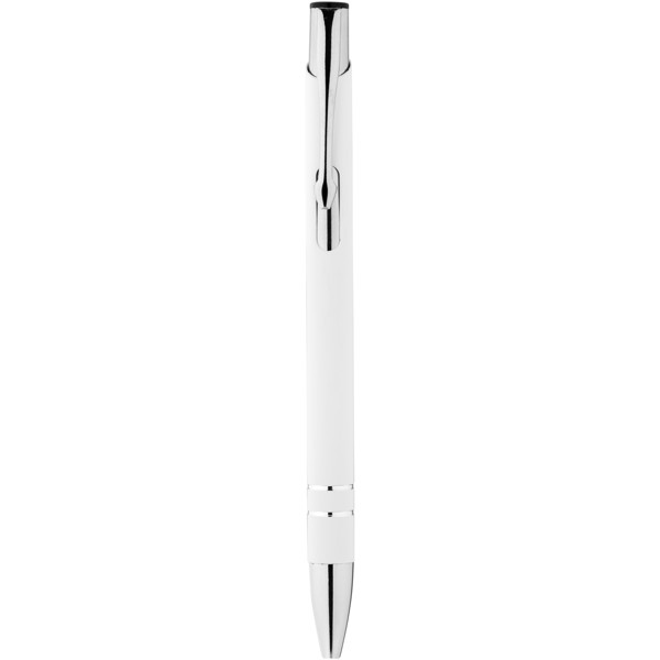 Corky ballpoint pen with rubber-coated exterior - White