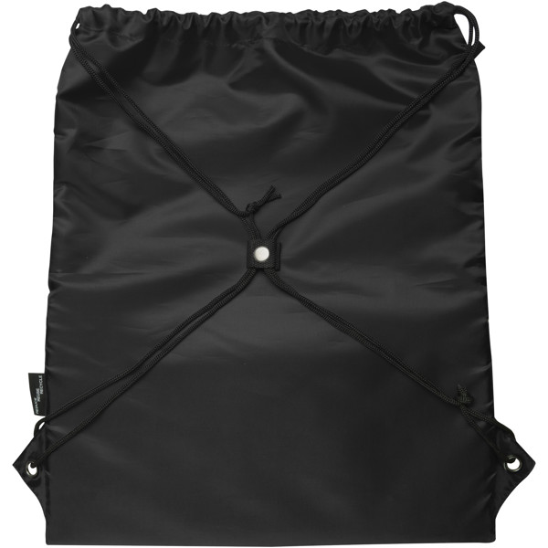 Adventure recycled insulated drawstring bag 9L - Black