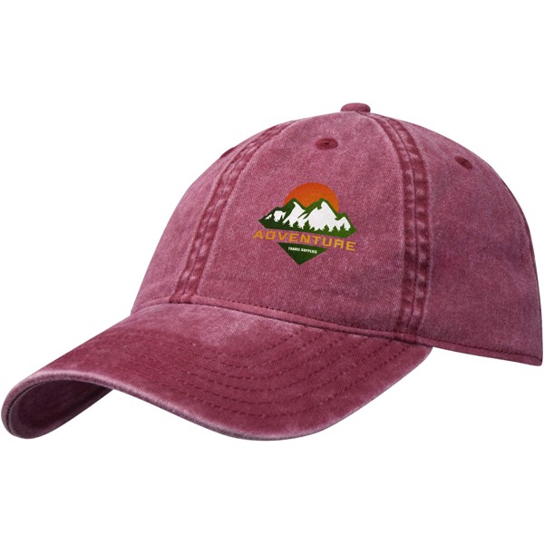 Grafton 6 panel washed cap - Burgundy