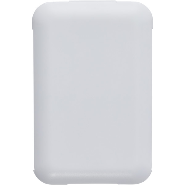 Savvy recycled plastic modular charging cable with phone holder - White