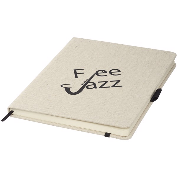 Luna A5 canvas notebook - Solid black