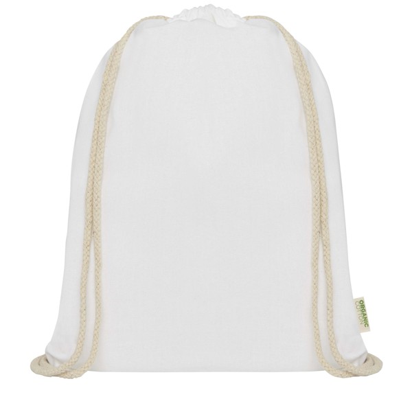 Odisha 140 g/m² OCS organic drawstring bag 5L - White