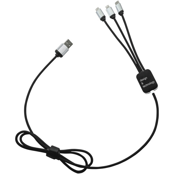 SCX.design C17 easy to use light-up cable - Black / White