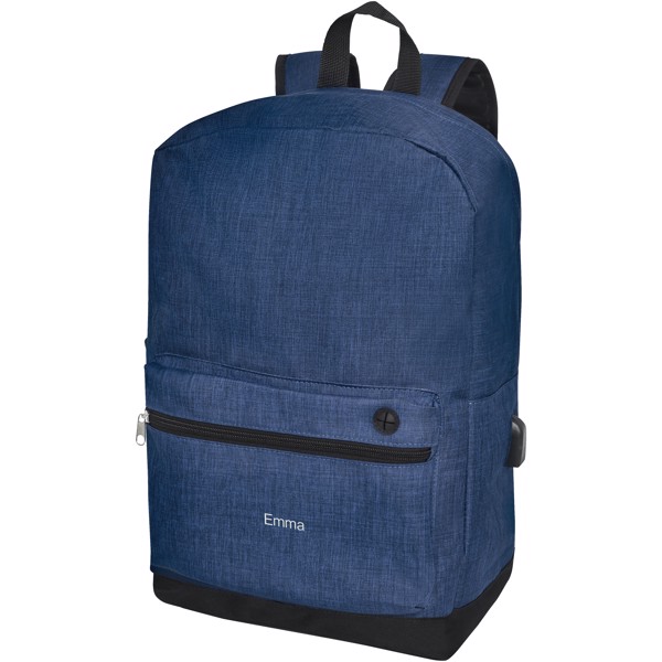 Hoss 15.6\" business laptop backpack 16L - Heather Navy