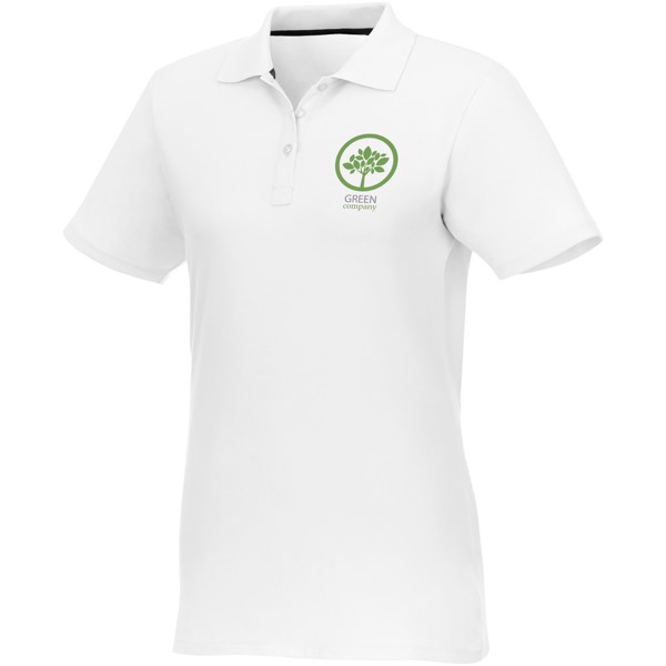 Polo de manga corta para mujer "Helios" - Blanco / 3XL