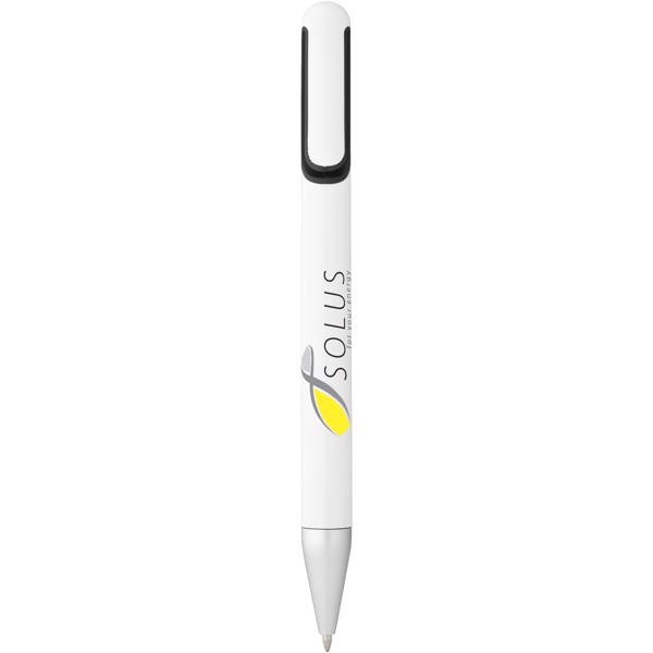 Nassau ballpoint pen - White / Solid black