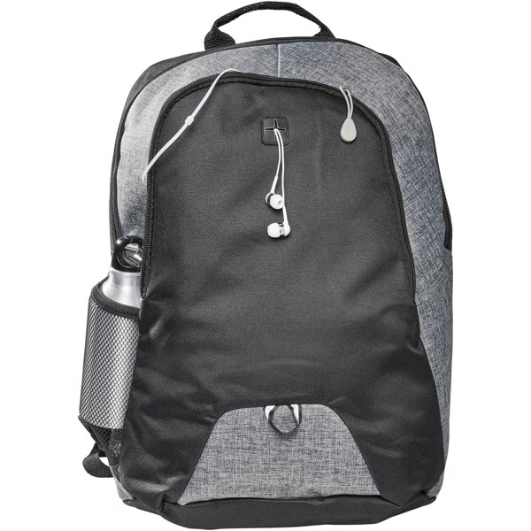 Pier 15" laptop backpack - Heather grey / Solid black