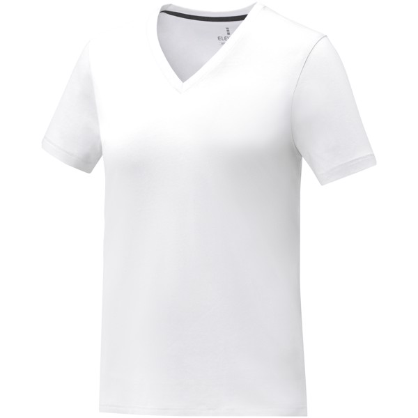 Somoto short sleeve women's V-neck t-shirt - White / S