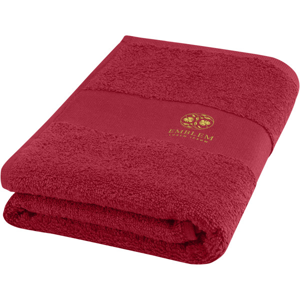 Charlotte 450 g/m² cotton towel 50x100 cm - Red