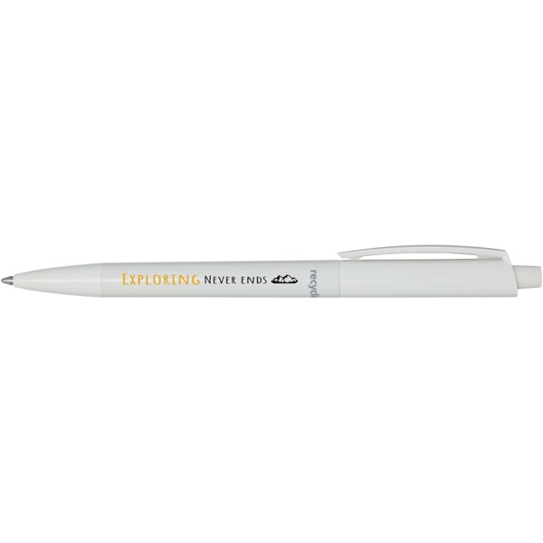 Martha recycled plastic ballpoint pen (black ink) - White