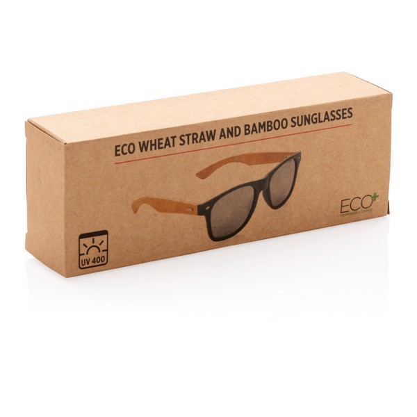 Wheat straw and bamboo sunglasses - Black