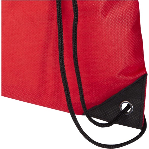 Evergreen GRS recycled non-woven drawstring bag 5L - Red