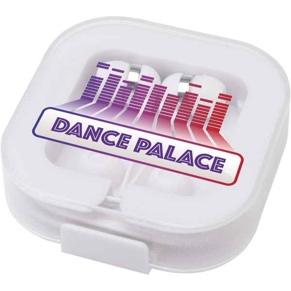 Dofida wired Type-C earbuds with recycled plastic storage box - White