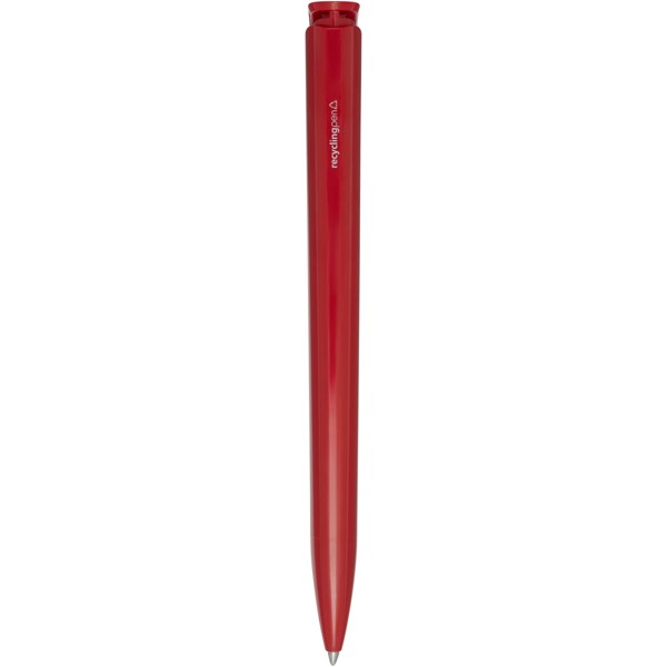 Lucia recycled plastic ballpoint pen (black ink) - Red