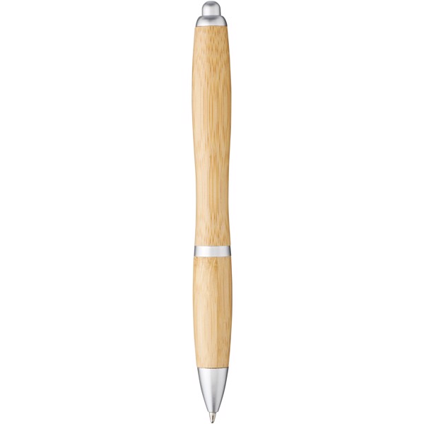 Nash bamboo ballpoint pen (blue ink) - Natural / Silver