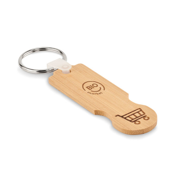 Bamboo euro token key ring Compras