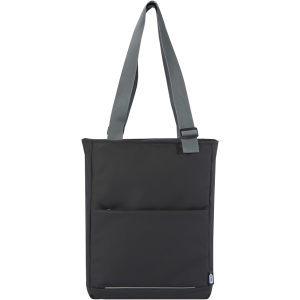 Aqua 14" GRS recycled water resistant laptop tote bag 14L