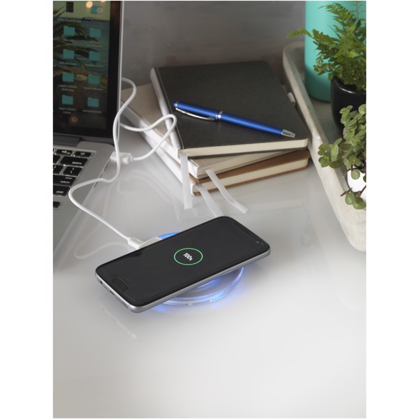 Meteor Qi® wireless charging pad - White