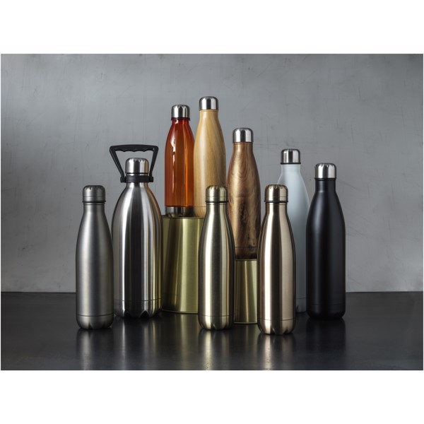 Cove 1 L vacuum insulated stainless steel bottle - White