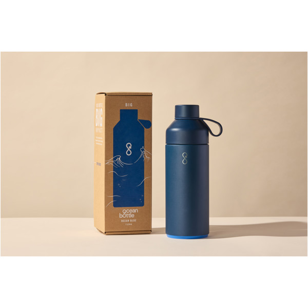 Big Ocean Bottle 1000 ml vacuum insulated water bottle - Ocean Blue