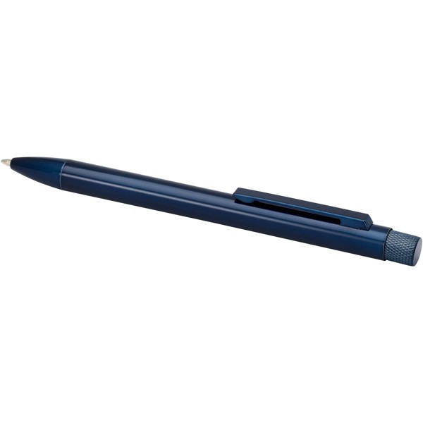 Beatriz recycled brass ballpoint pen (black ink) - Blue