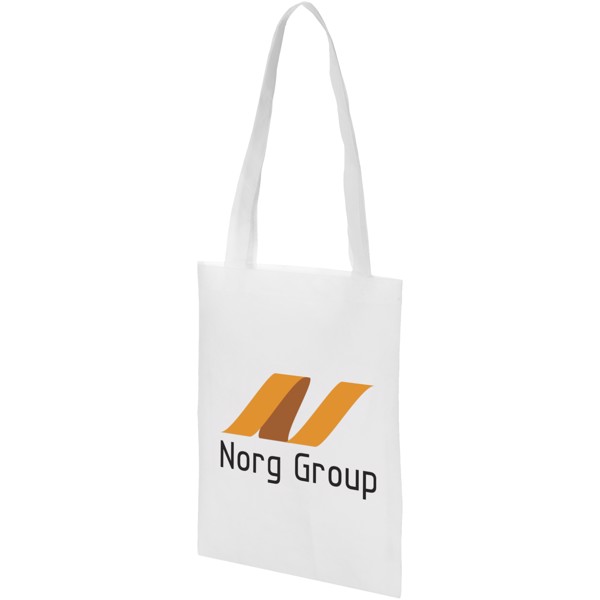 Eros small non-woven convention tote bag - White