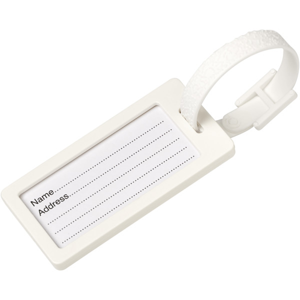 River recycled window luggage tag - White