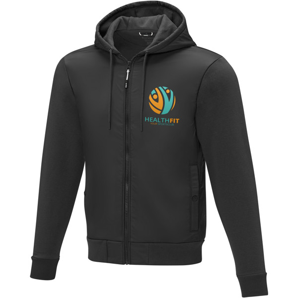 Darnell men's hybrid jacket - Solid Black / 3XL