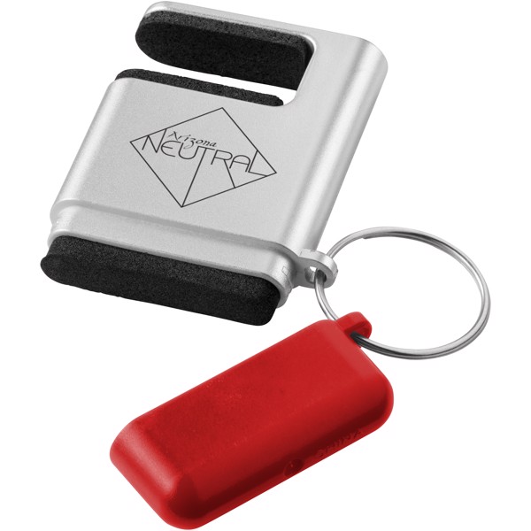 Gogo screen cleaner and smartphone holder - Silver / Red