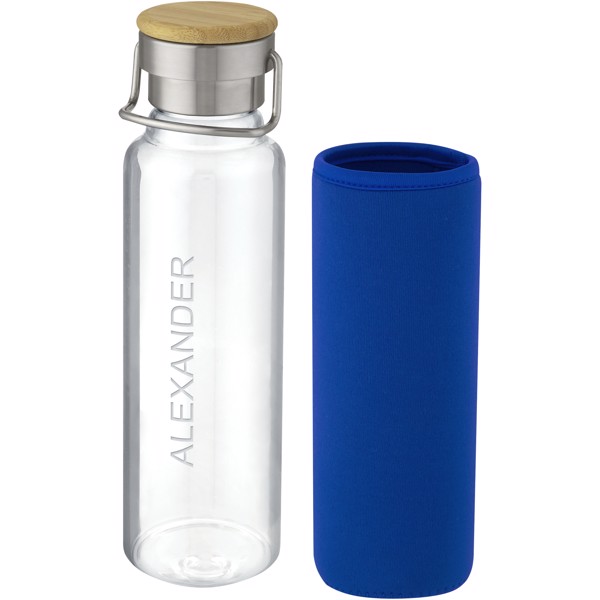 Thor 660 ml glass bottle with neoprene sleeve - Blue
