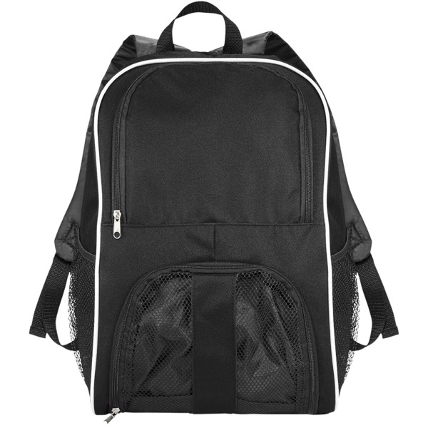 Goal backpack with mesh footbal compartment
