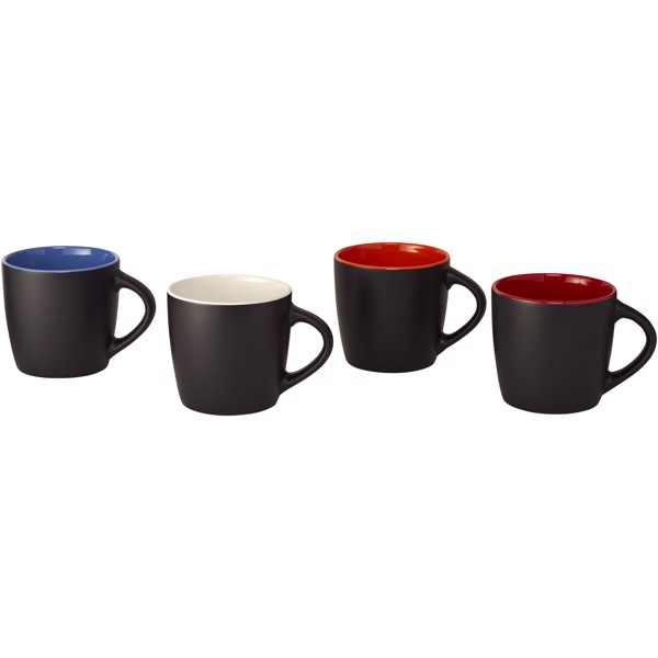 Riviera 340 ml ceramic mug - Black / White