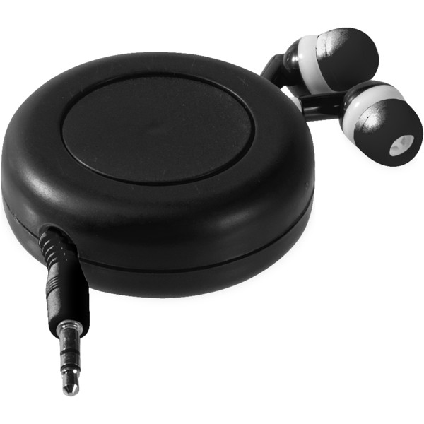 Reely retractable earbuds - Solid black