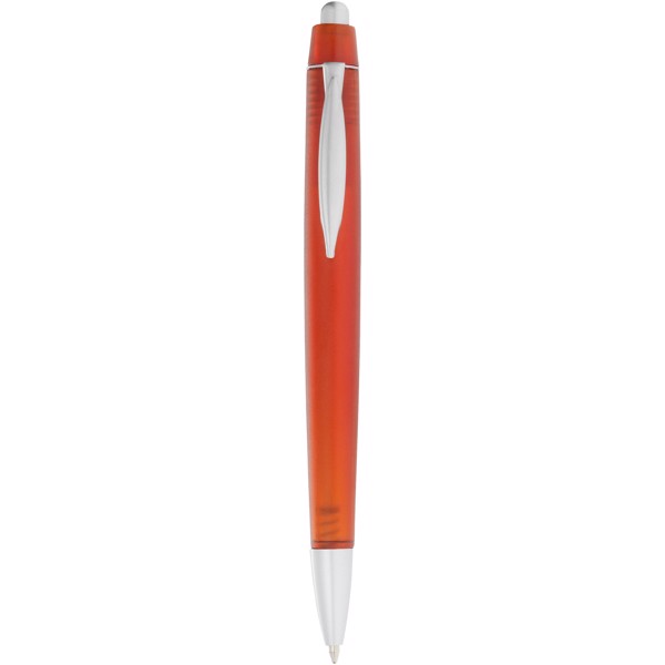 Bolígrafo translucido de tinta azul "Albany" - Rojo transparente