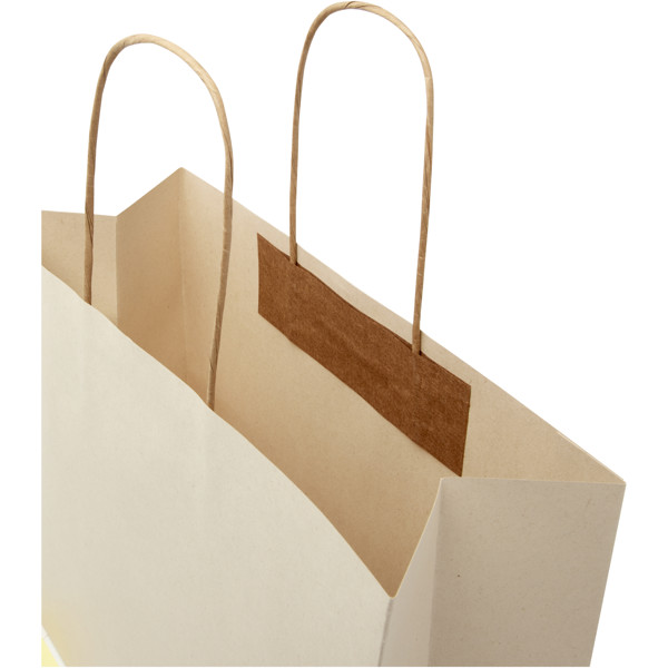 Agricultural waste 150 g/m2 paper bag with twisted handles - 31 x 12 x 25 cm