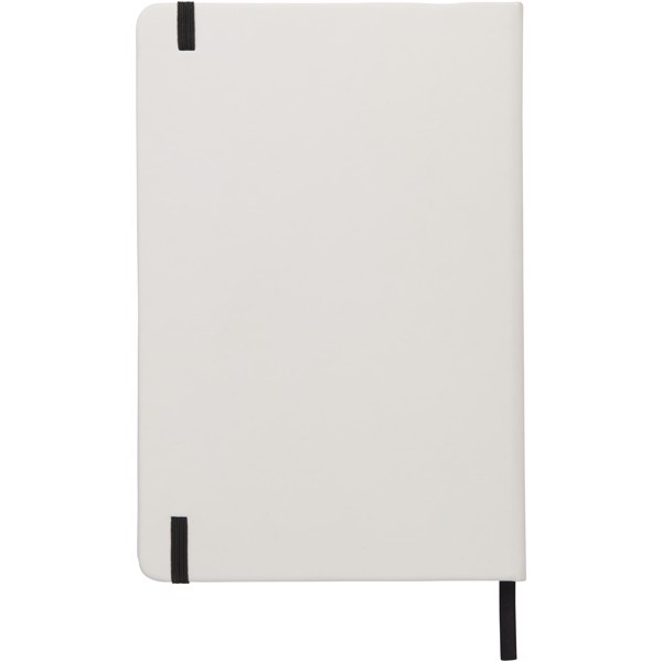 Spectrum A5 white notebook with coloured strap - White / Black