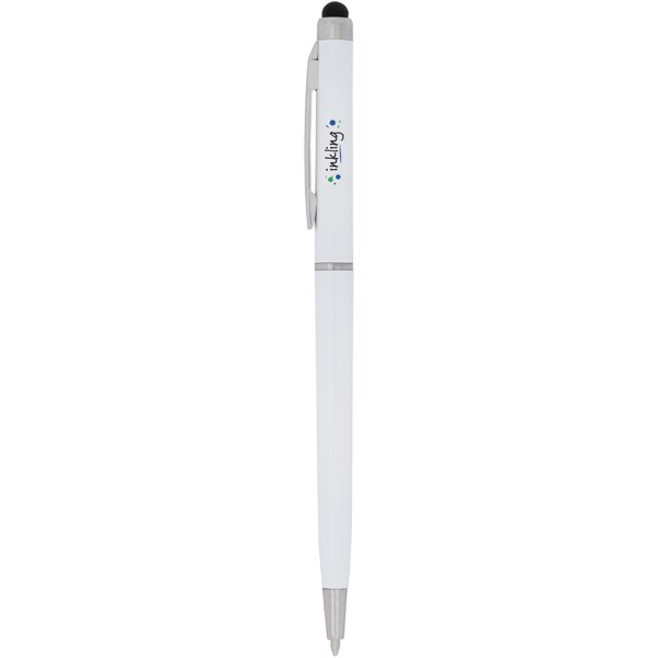 Valeria ABS ballpoint pen with stylus - White