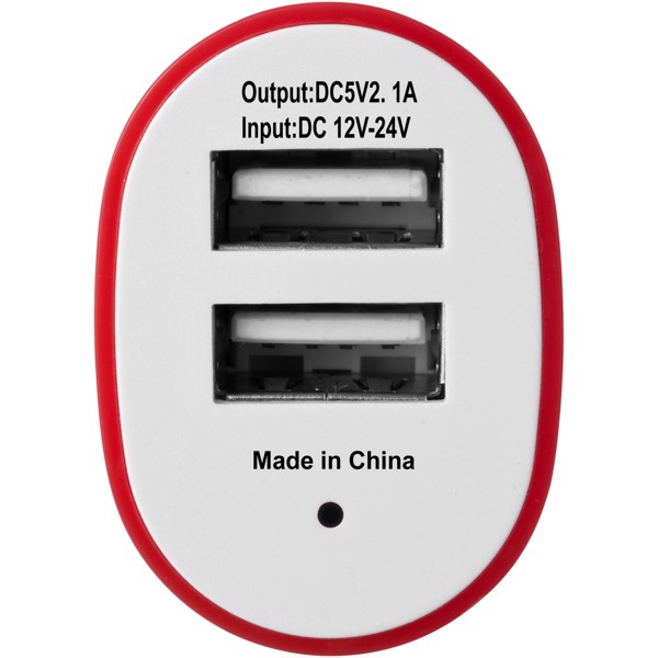 Adaptador doble para coche "Pole" - Rojo