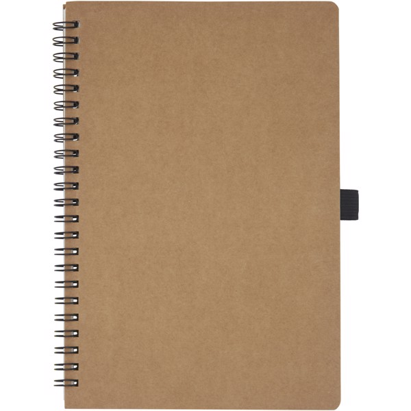 Cobble A5 wire-o recycled cardboard notebook with stone paper