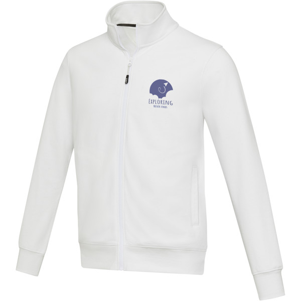 Galena unisex Aware™ recycled full zip sweater - White / S