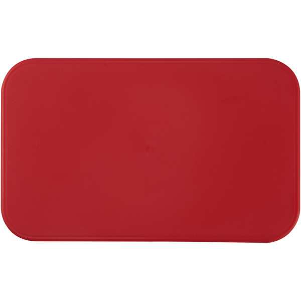 MIYO 700+700 ml double layer lunch box - Red / White / Red