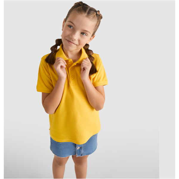 Star short sleeve kids polo - Yellow / 3/4