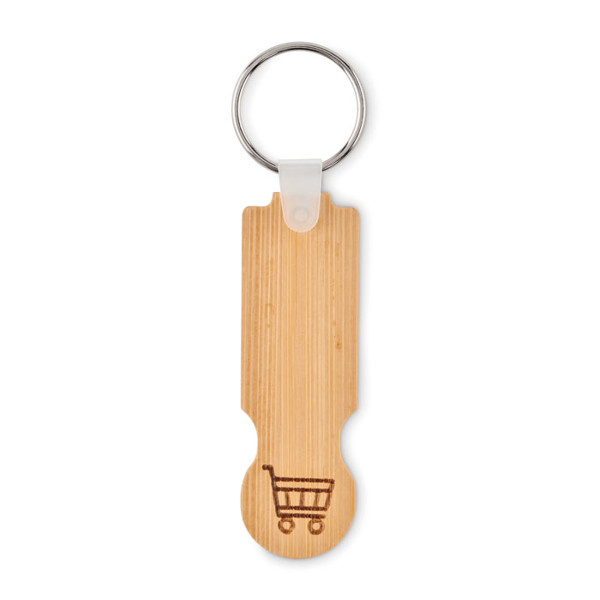 Bamboo euro token key ring Compras