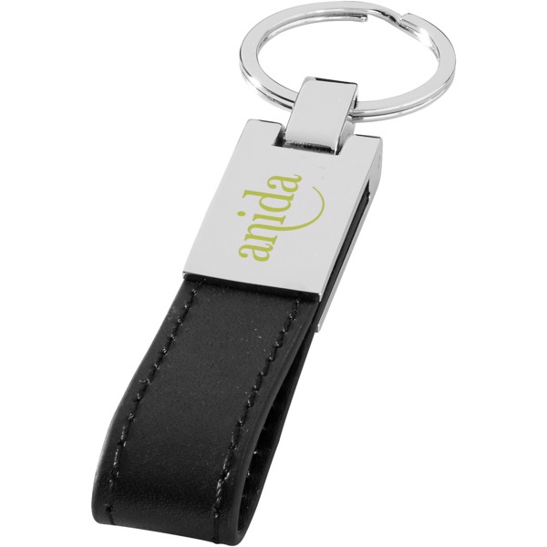 Corsa strap keychain - Solid black / Silver